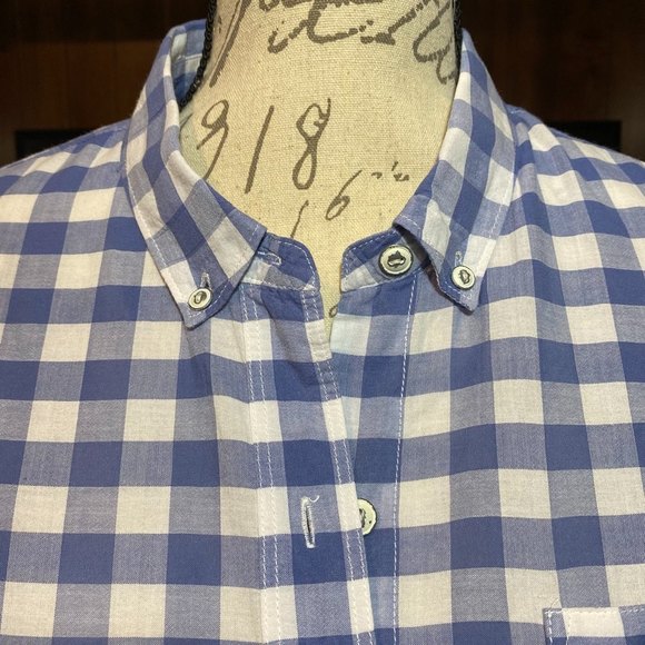 Eddie Bauer Roll-up Long Sleeve Checkered Button Down shirt Size M Women’s - Picture 4 of 8